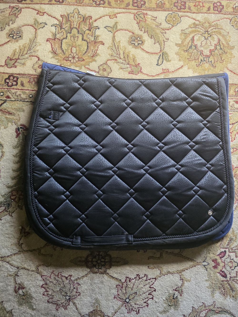 Black Snake Skin Print Dressage Saddle Pad